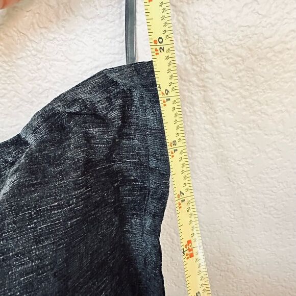 Dwell Studio Black Soft Chenille Velvet Feather Throw Pillow - Picture 2 of 4